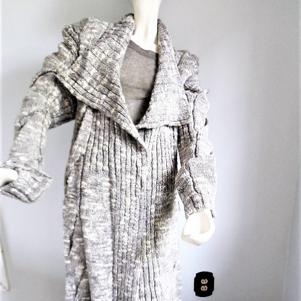 CONCEPT CREA LONG KNIT COAT 43%WOOL. 20% ALPACA, 37% ACRYLIQUE NWT